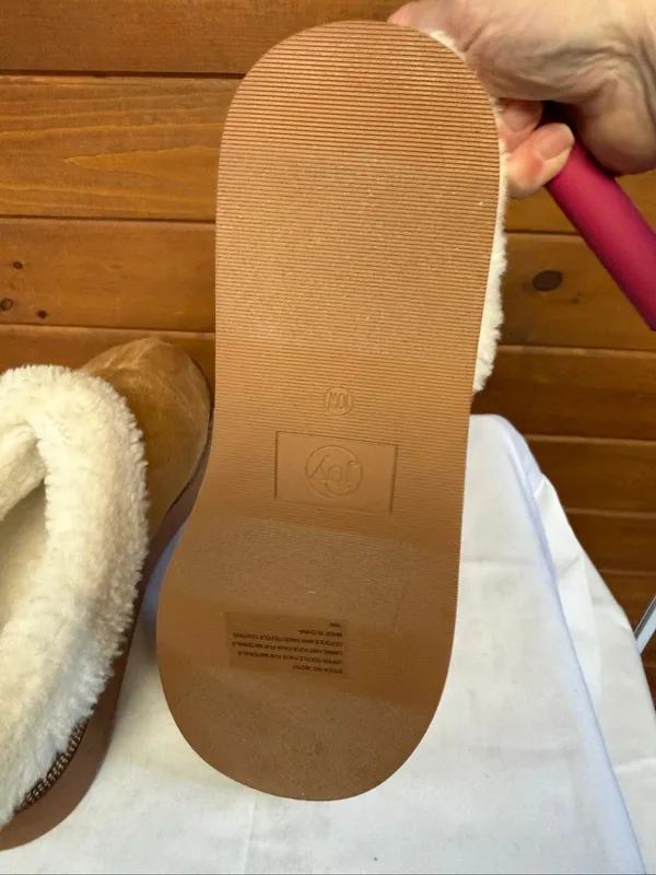 Joy Mangano Joy Glamorous Cozy Slippers with Orthotic Insole Sz 10 WIDE NWOT - Image 4
