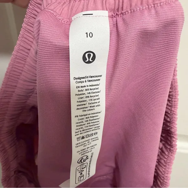 Lululemon Hotty Hot Low-Rise Lined Short 2.5" Pink Frosting Size 10 - Image 8
