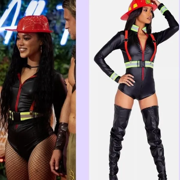 NEW Roma Hot Fire Woman Sexy Firefighter Halloween Costume Size Medium - Image 5