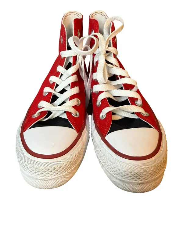 Converse All Stars USC Gamecocks Red Platform High Top Sneakers - Image 4