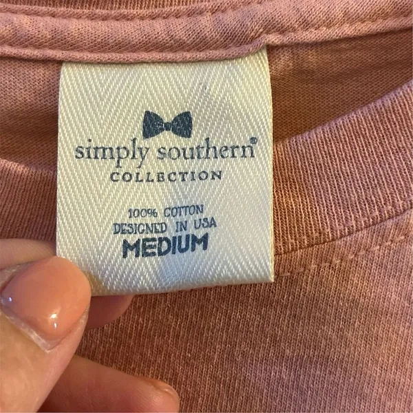 Simply Southern Women's Pink Graphic‎ Long Sleeve T-Shirt Medium Tacos - Image 5