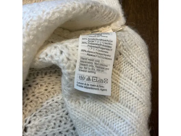 J.Crew Ivory Cable Knit Roll Neck Preppy Sweater Women’s S Cozy Cottagecore - Image 6
