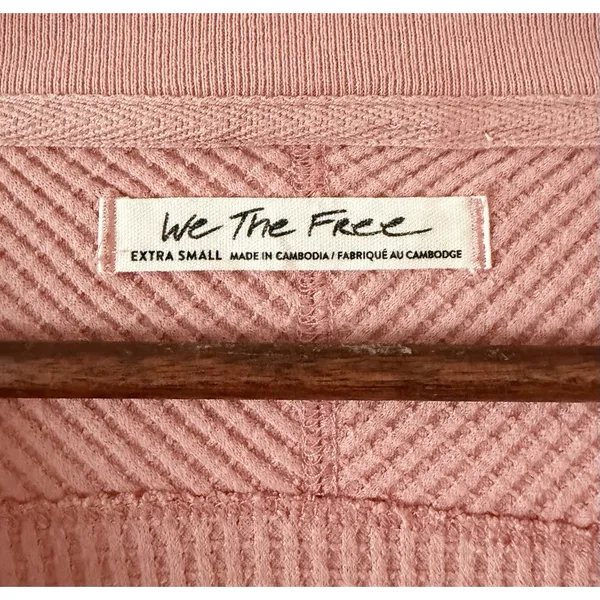 Free People We The Free Ottoman Slouchy Tunic Thermal Top Dusty Pink XS NWT - Image 3