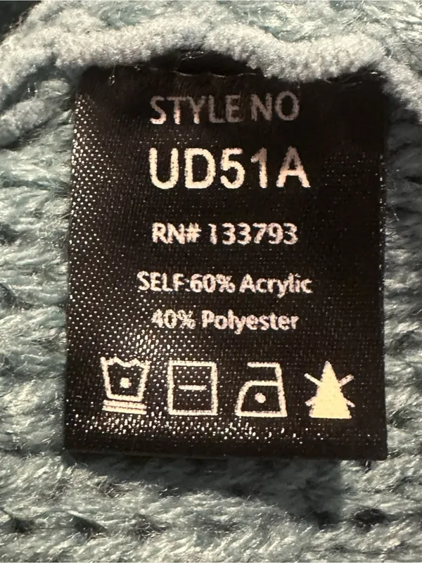 POL S Oversized V-Neck Knit Sweater in Teal - Image 5