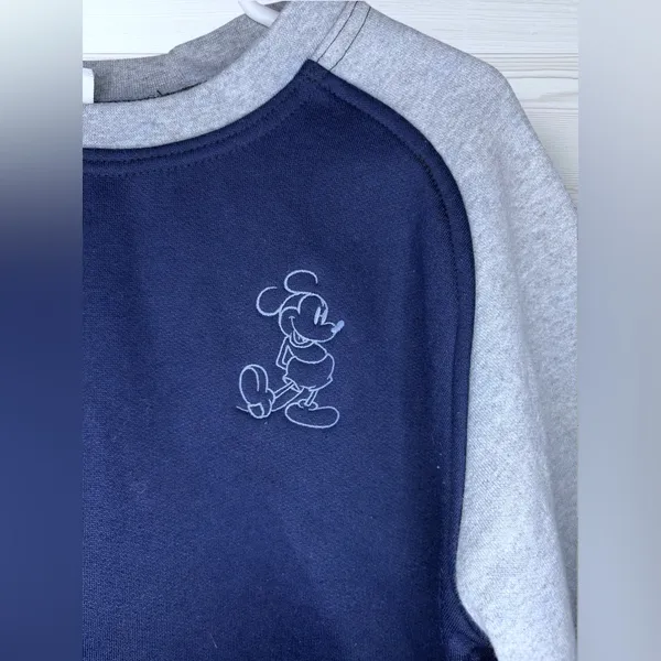 WALT DISNEY Women’s Mickey Mouse Embroidered Pullover Crewneck Sweatshirt - Image 4