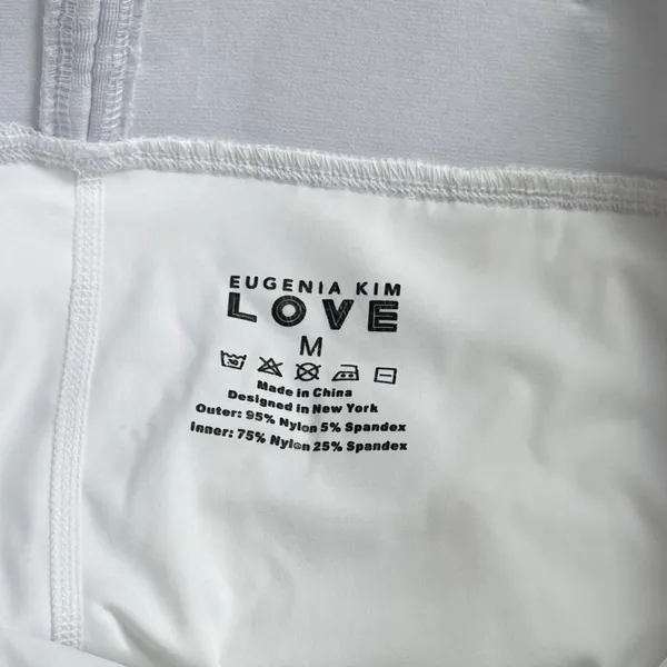 Eugenia Kim Serena Tennis Skirt Skort White Bubble Pickleball Athletic‎ M - Image 12