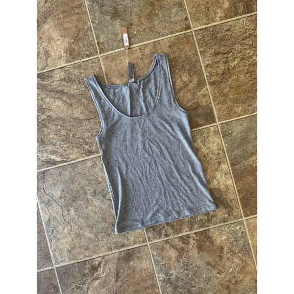 Skims Soft Lounge Ribbed Tank Top Heather Gray Size XS - Image 3