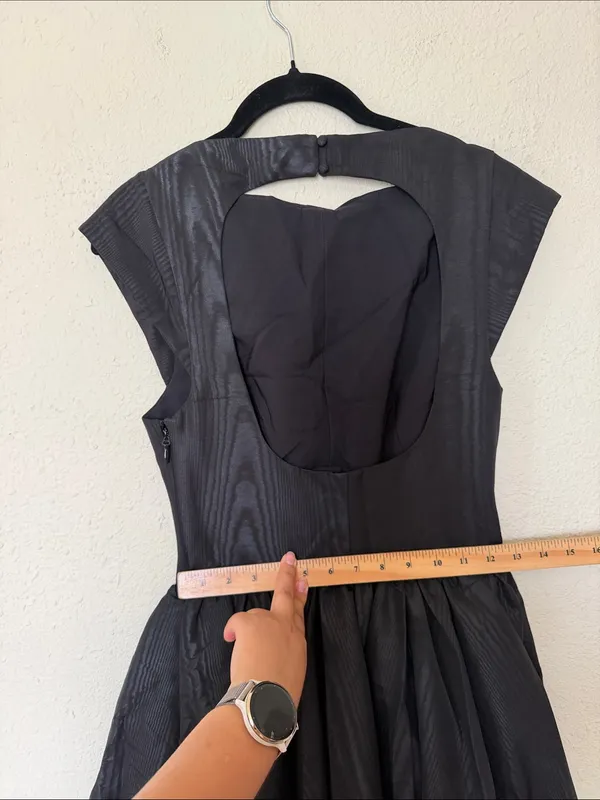 house of Cb Debutante Black Moire Backless midi dress size S NWOT - Image 6