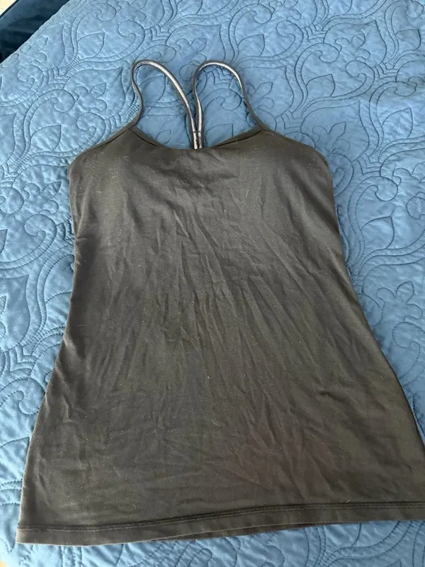 LULULEMON Power Y Tank Top Black Size 6 - Image 2