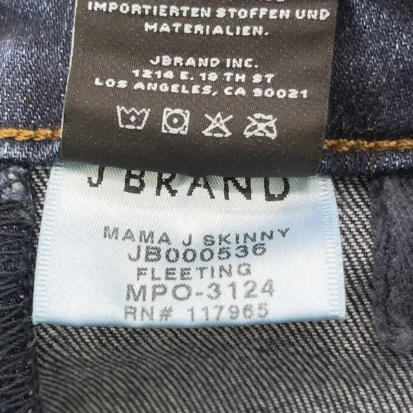 J Brand Mama J Skinny Maternity Jeans Women 26 Fleeting Stretch Minimalist Chic‎ - Image 10