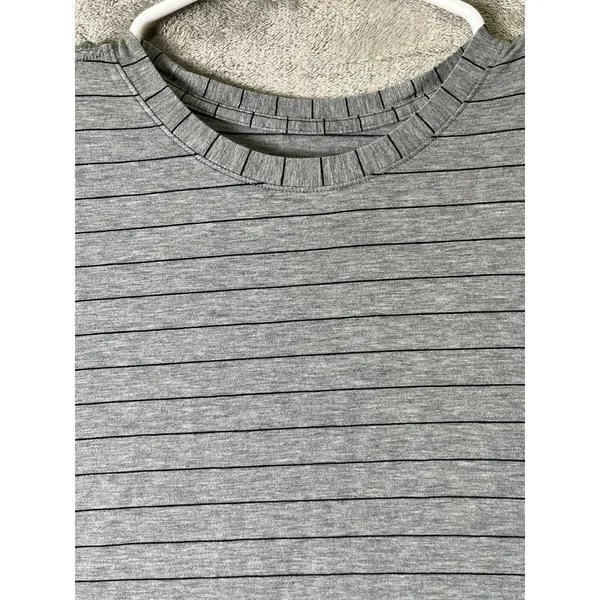 Lululemon Love Crew Short Sleeve T-Shirt Short Serve Stripe Heathered Size 4 - Image 2
