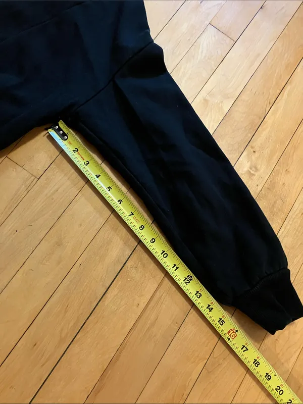 a new day Black Fleece Lined Cropped Quarter Zip Sweatshirt Size Large - Image 8