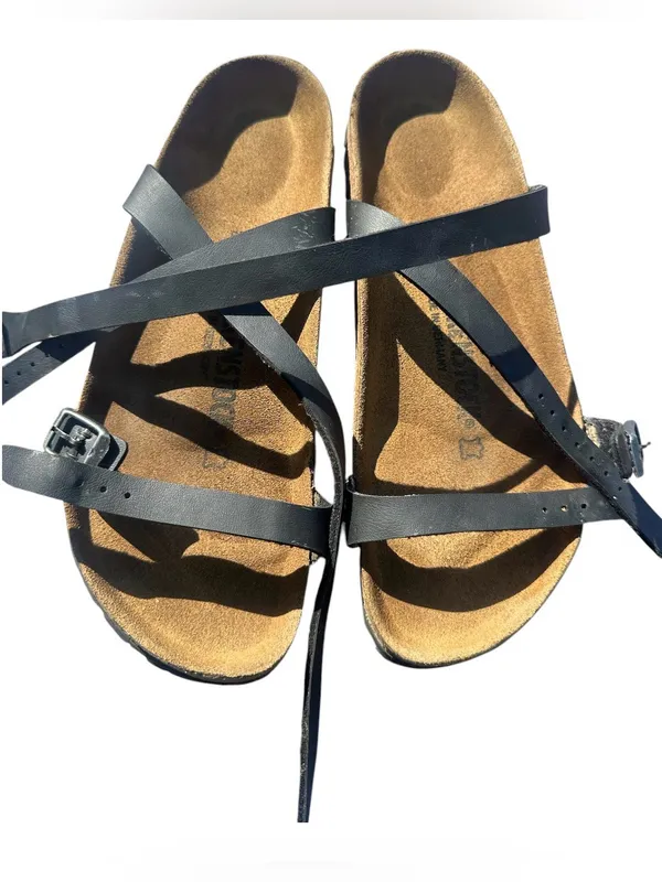 Birkenstock Daloa Womens Ankle Strap Black Birko Flor Sandals Size 39 8-8.5 - Image 3