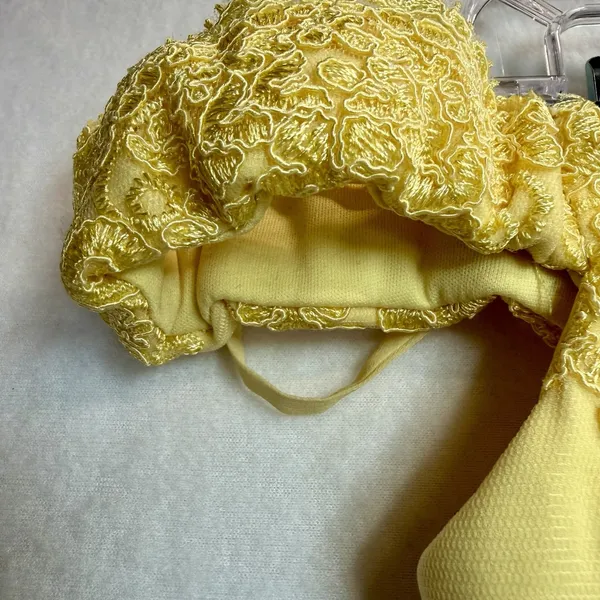 Yellow strapless evening gown Dreess MayoQueen Size‎ 12 - Image 16