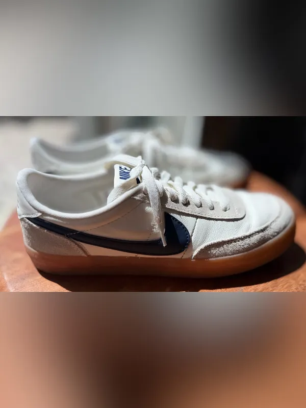 Nike Killshot 2 sneakers featuring a distinct gum rubber sole and navy swoosh 9 - Image 12