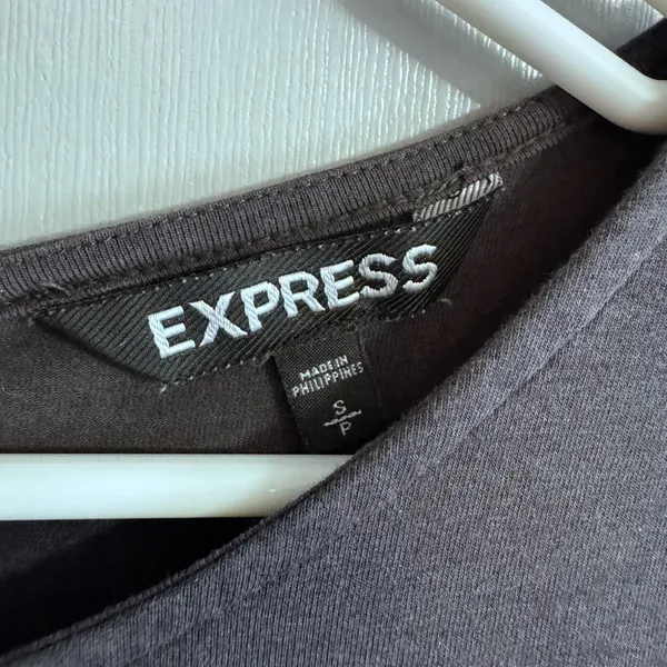 Express Gray Long Sleeve Dress Size Small‎ - Image 3