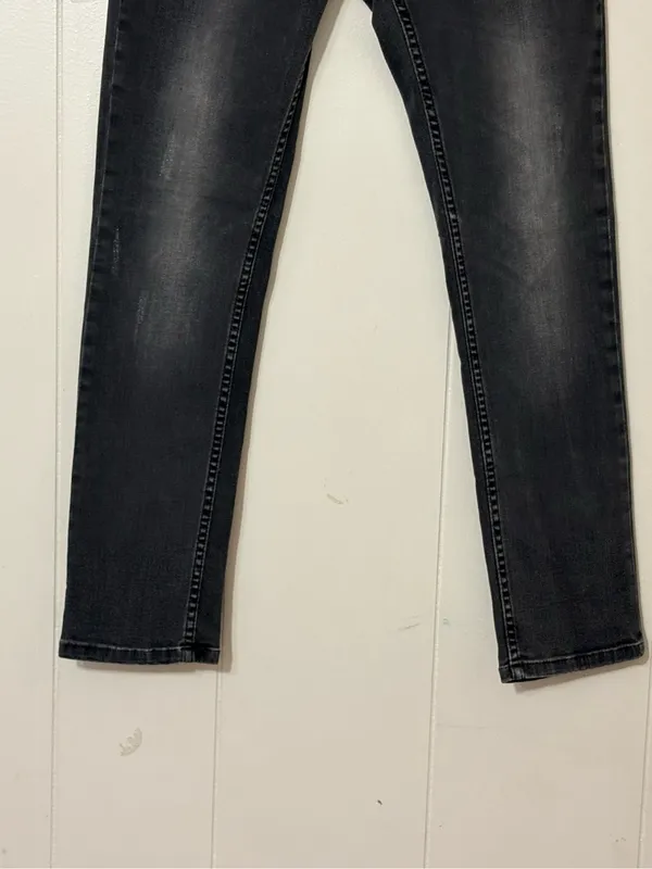 Anine Bing Low Rise Skinny Jeans Faded Black Size 24 - Image 3