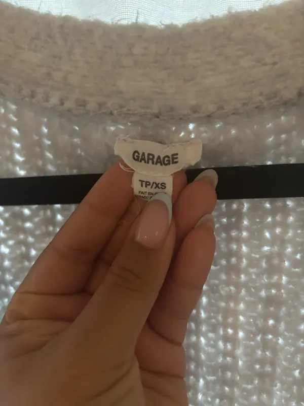 Garage Cardigan Knit Grey XS - Image 2