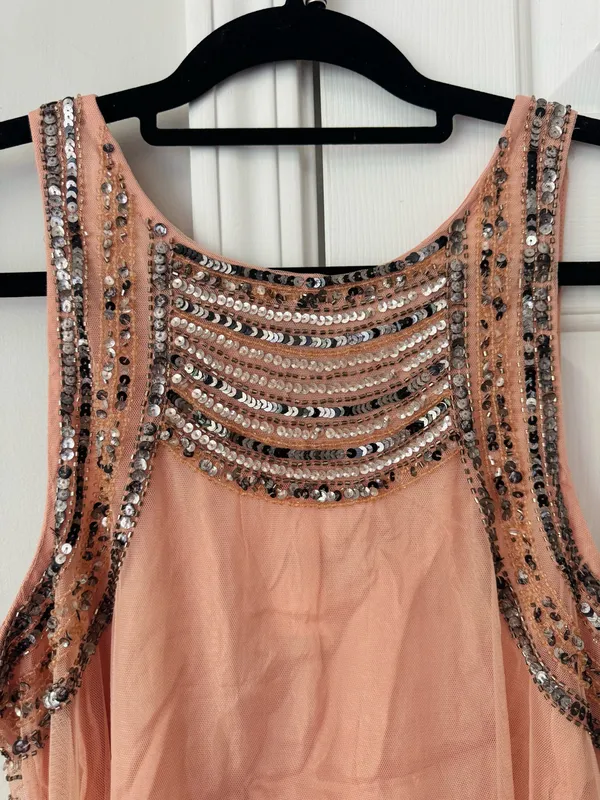 Anthropologie Sequin Embellished Stripe Tank Top, Size M - Image 12