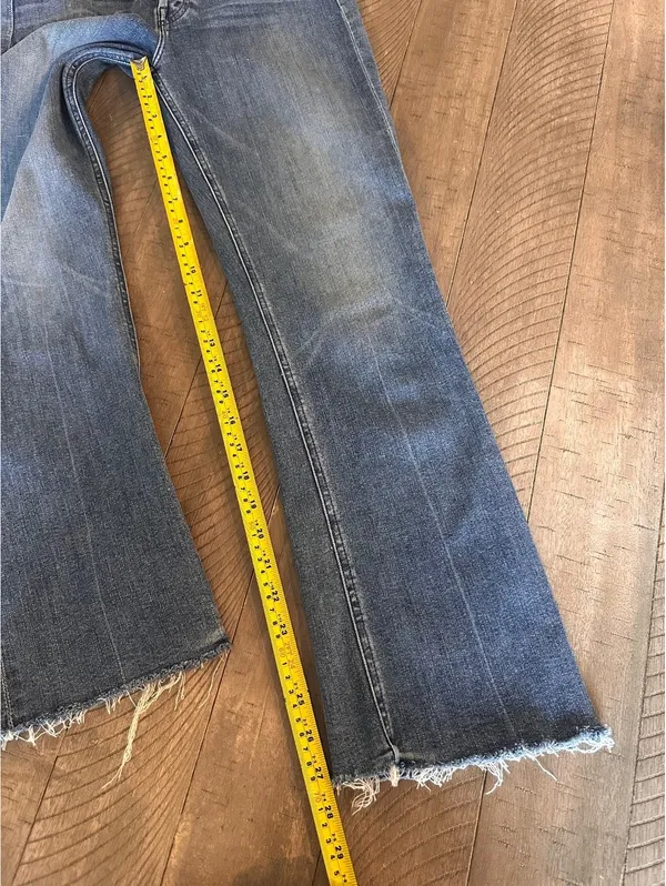 MOTHER The Tripper Ankle Fray Flared Jeans in We the Animals Wash Women’s 26 - Image 14