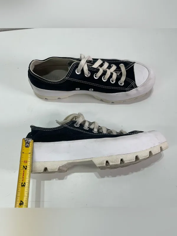Converse Platform Chuck Taylor All Star Lugged Black White Women 7.5 Academia - Image 4