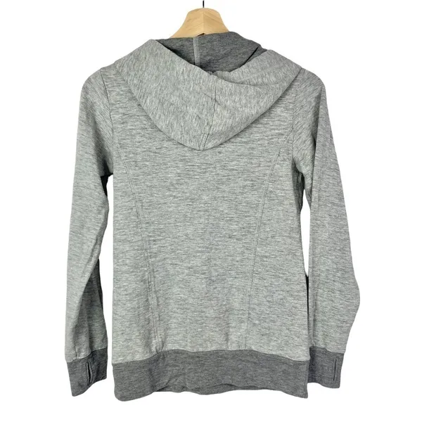 Lucy Light Gray Half Zip Pullover Hooded Sweatshirt‎ XS - Image 2