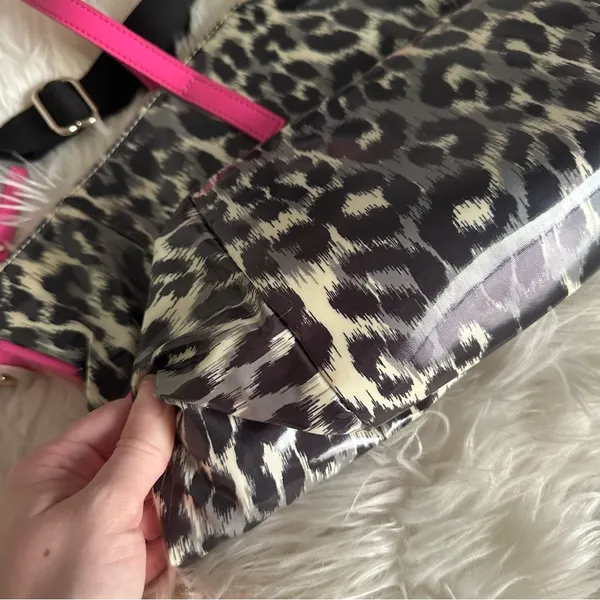 Kate Spade Leopard Print Tote Bag with Pink Accents - Image 3