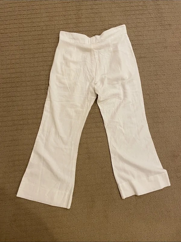 Jen's Pirate Booty White Sailor-Button Wide Leg Pants - Image 4