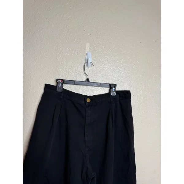Big Bud Press Basic Black Pleated Trousers Size XL 100% Cotton - Image 5