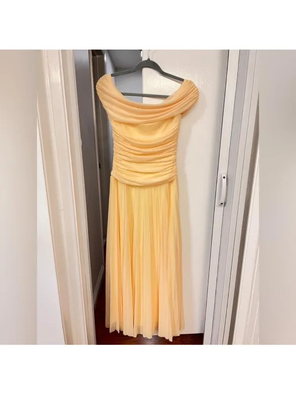 Abercrombie & Fitch -Giselle Drop-Waist Mesh Maxi Dress, M - Image 6