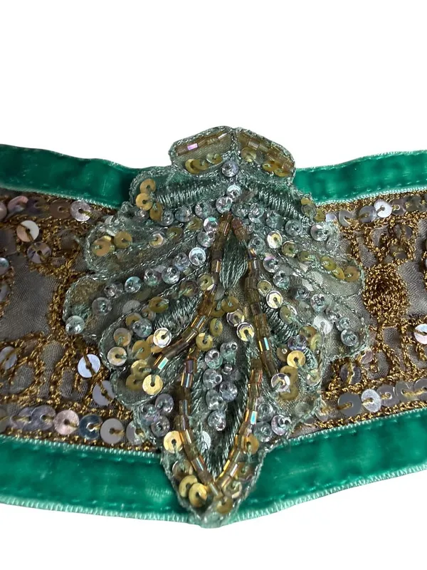 Silk Beaded Fairy Halter Top Green - Image 3