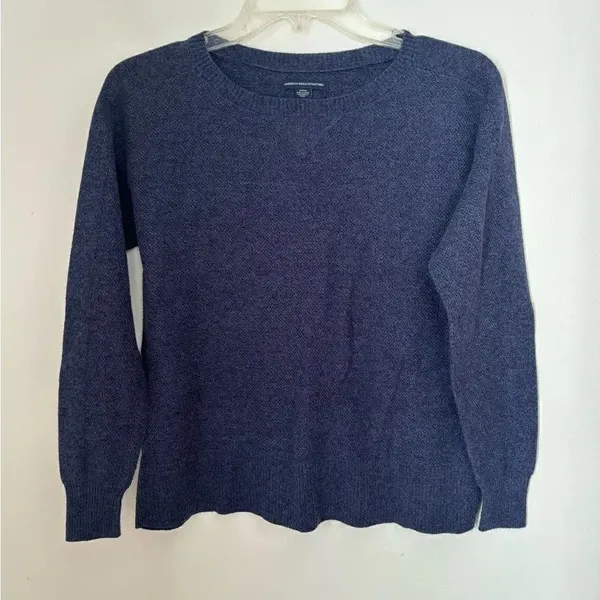 American Eagle Outfitters Crewneck Sweater Navy Size Small 55% Cotton - Image 11