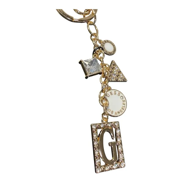 GUESS Los Angeles Gold Tone Logo Charm Keychain – New on Card - Image 4