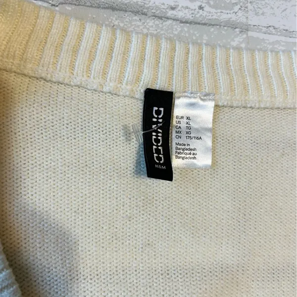 H&M Cream Women's Cardigan Casual Classic size XL - Image 5