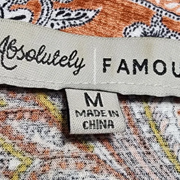Absolutely Famous Short Sleeve Duster Size Medium - Image 3
