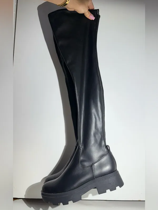 NWOT OpenEdit Women’s Black Lug-Sole Platform Boots - Image 13