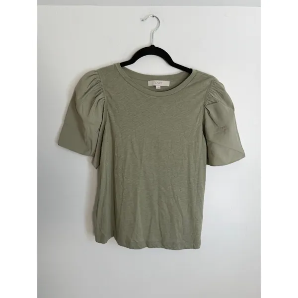 Loft Sage Flutter sleeve tee size small - Image 2