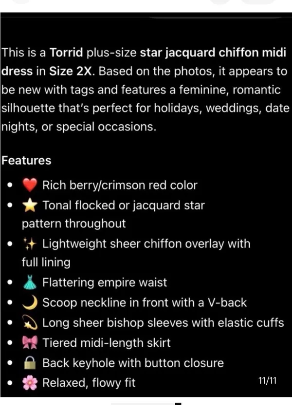 Torrid Magenta Star Midi Dress - Image 8