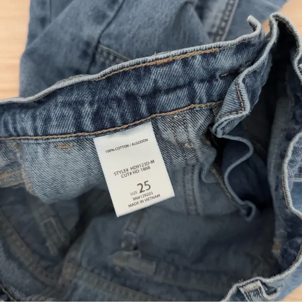 Altar'd State 25 Cargo Mid‎ Rise Jeans Stone Medium Wash Relaxed Baggy Grunge - Image 5
