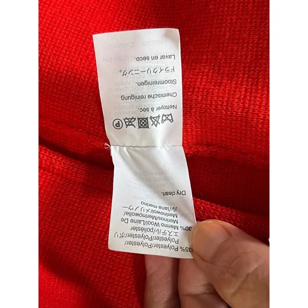 J.Crew Sophie Open Front Sweater Blazer Red Coatigan Quiet Luxury Medium - Image 7