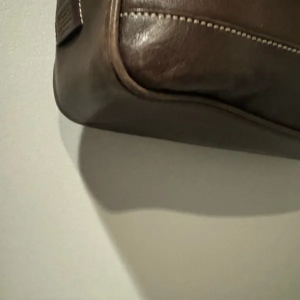 Coach Classic Hamptons Dark Brown Leather LG Business Travel Shoulder Bag 7790‎ - Image 3