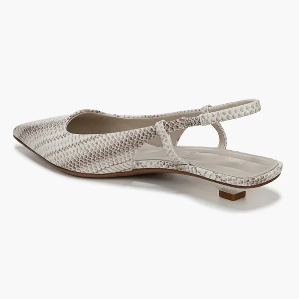 NEW FRANCO SARTO Palmira Slingback Pointed Toe Pump Color: Grey Snake Print - Image 4