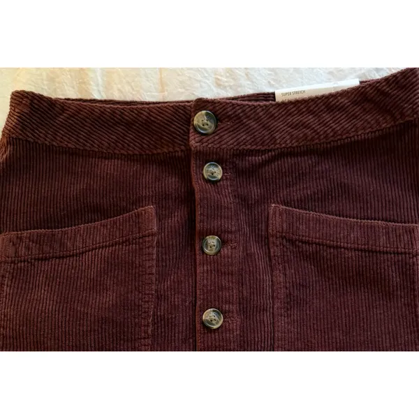 American Eagle Skirt Womens Size 4Long Brown Corduroy Short Skirt High Rise NWT - Image 4