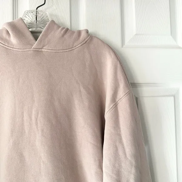 SKIMS Blush Pink Taupe Classic Pullover Hoodie Sweatshirt XS Casual Lounge Comfy - Image 5