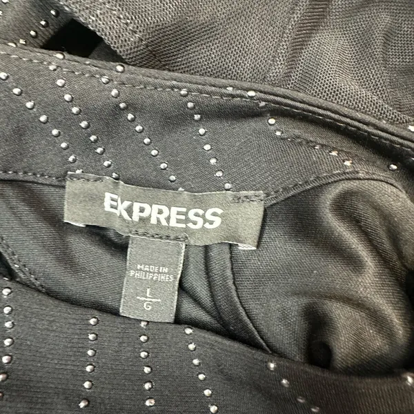 Express Chic Black Open-Back Dress - Image 15