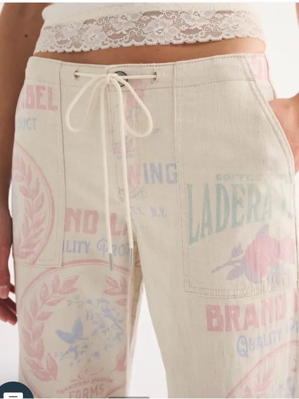 Abercrombie low loose linen blend jeans - Image 2