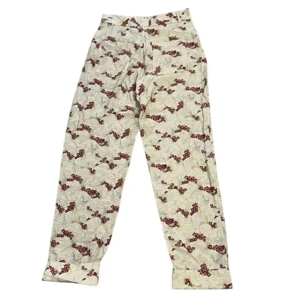 Zara Printed Cuffed Hem Mid-Rise Dress Pants(Size Small) - Image 4