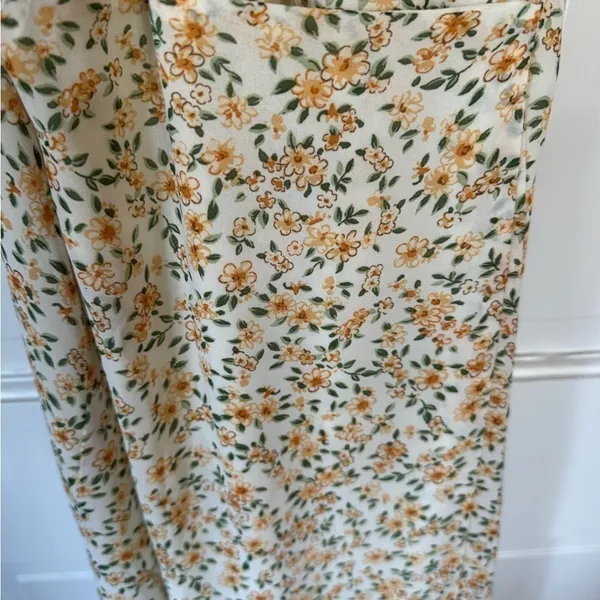 Lulus Happiest Moments Ivory Floral Lace-Up Maxi Dress Size Small New‎ - Image 6