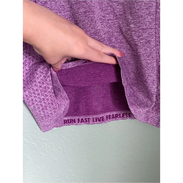 Nike Seamless Short Sleeve Top Size S Heather Maroon Pink - Image 5