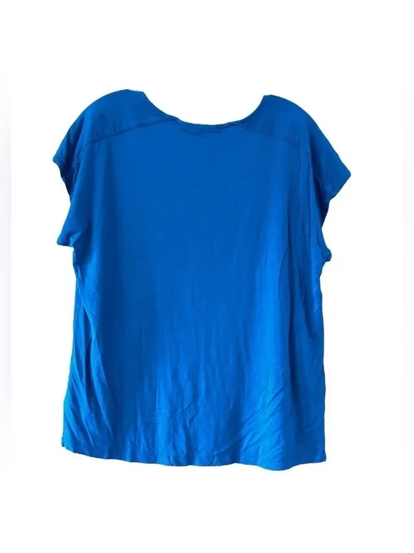Tahari Blue Shirt Women's Size Large with Zipper - Image 2